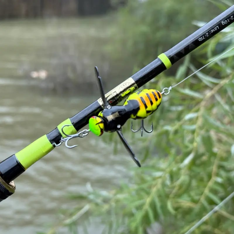 🔥Last Day 49% OFF - 🐝 Bionic Wasp Crawl Bait - Topwater Micro Fishing Lure with Acoustic Noise Steel Balls for Bass & Pike Professional Anglers